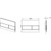 Clapeta actionare TECEsquare Cristal Negru - Auriu